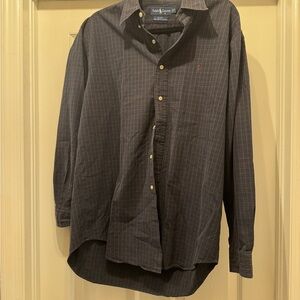 Ralph Lauren Men’s Long-Sleeve Button-Down Shirt - Navy/Green Plaid
